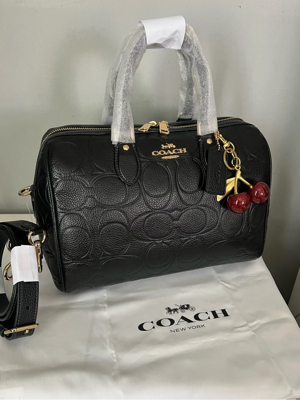 Coach Large Rowan Satchel In Signature Leather With Wallet